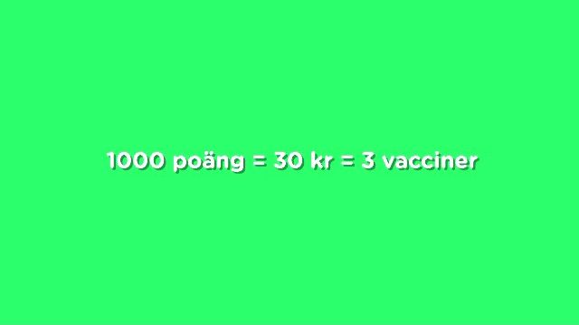 Bonuspoäng vaccinerade hel by