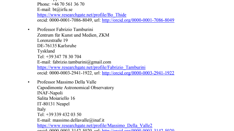 Contact person and other authors