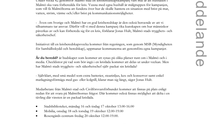 ​Är du beredd?  