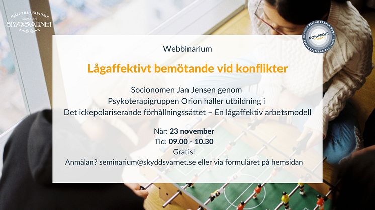 Webbinarium: Lågaffektivt bemötande vid konflikter