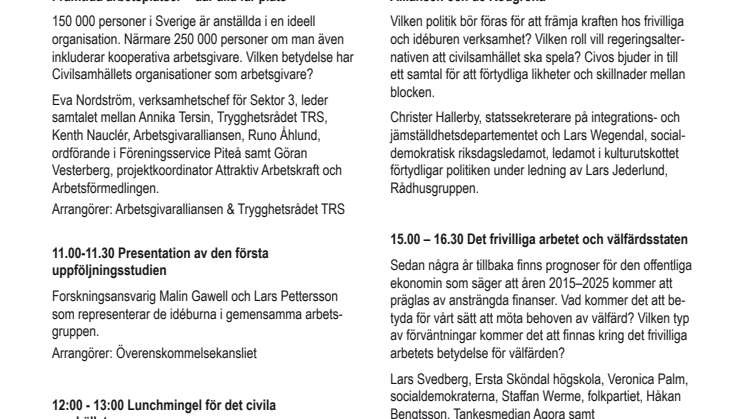 Civilsamhället som arbetsgivare - Framtida arbetsplatser - där alla får plats