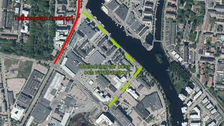 Tullhusgatan stängs av i 12 veckor
