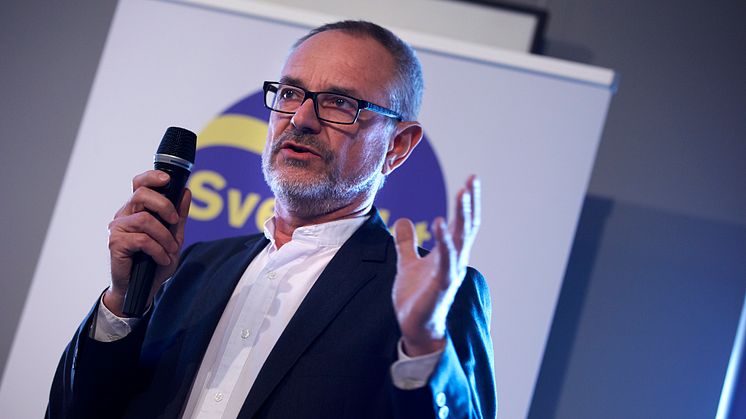 Sören Persson, LRF,  på Svenskt Kötts pressträff om svensk gris