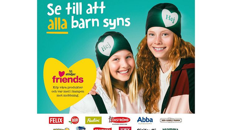 Orkla och Friends i ny kampanj om att få svenska skolbarn att synas bättre