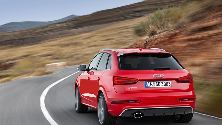 Audi RS Q3 red rear left side