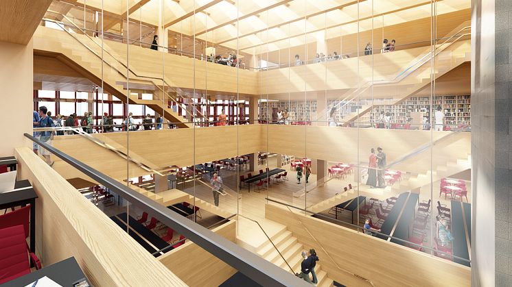 Skiss nya studenthuset (interiör), Linköpings universitet