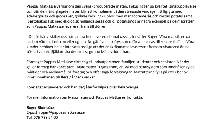 Pappas Matkasse – uppstickaren bland matkasseleverantörer