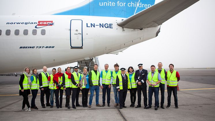 Norwegian and UNICEF’s emergency aid flight is now airborne and on its way to Jordan 