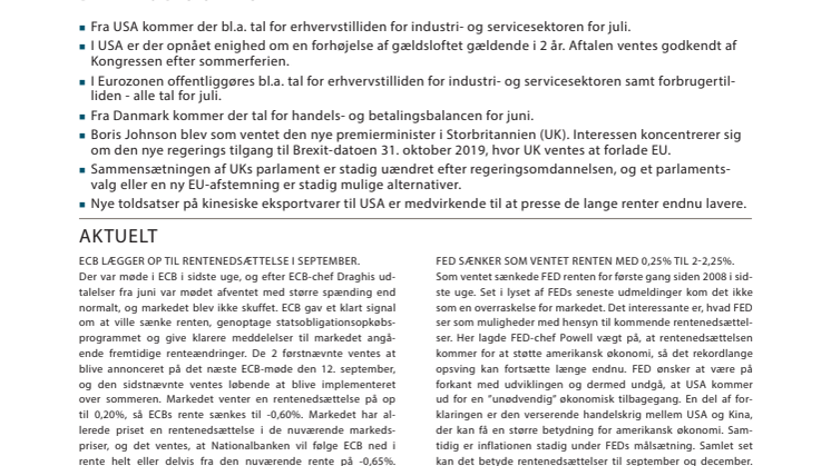 Markedsinformation 5. august 2019