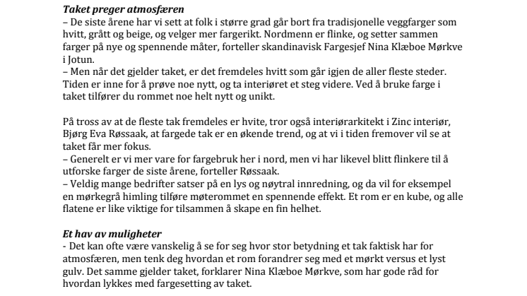 Sett farge på taket!