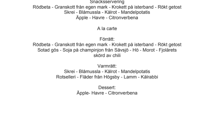 Skog, äng och sjö ledord när stjärnkrogen PM & Vänner kommer från Växjö till Djursholm 23 mars