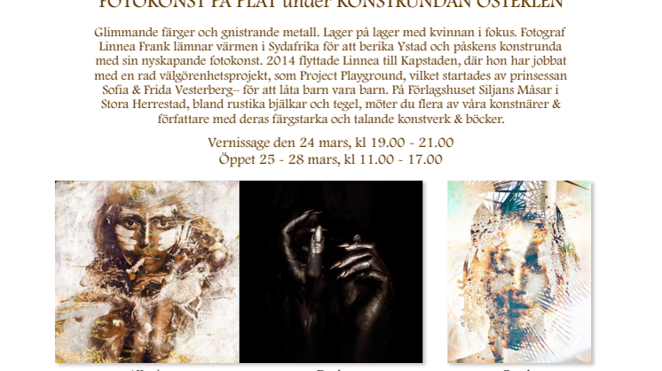 FOTOKONST PÅ PLÅT under KONSTRUNDAN ÖSTERLEN