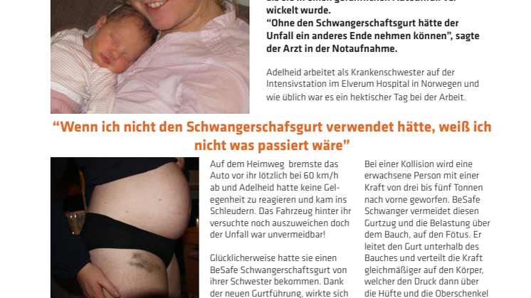 BeSafe Schwangerschaftsgurt rettet Leben!