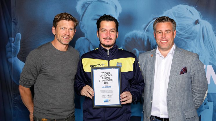 Leo Bernava, Nya Södertälje KFF. Här tillsammans med Jesper Blomqvist och Mikael Tykesson.