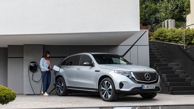 Helelektriska suven Mercedes-Benz EQC 400 visas på eCarExpo.