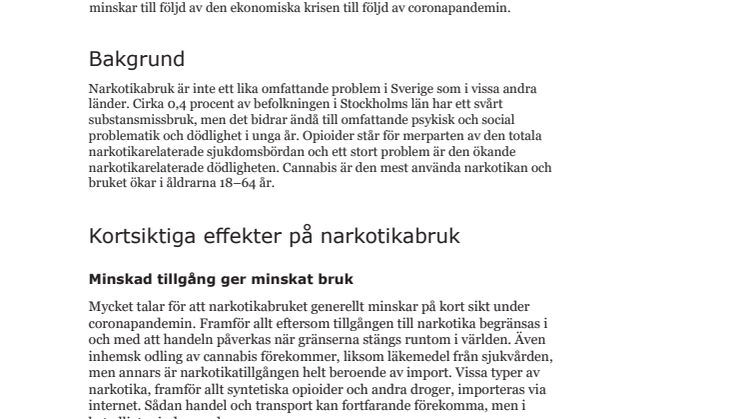 Beroendevården rustar för Corona