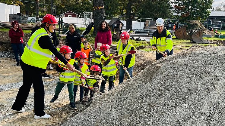 Nu är bygget av nya Mosippans förskola i Åsbro igång!