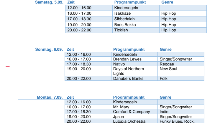 Programm zum Bootshafensommer 2020