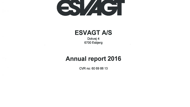 ESVAGT Annual Report 2016