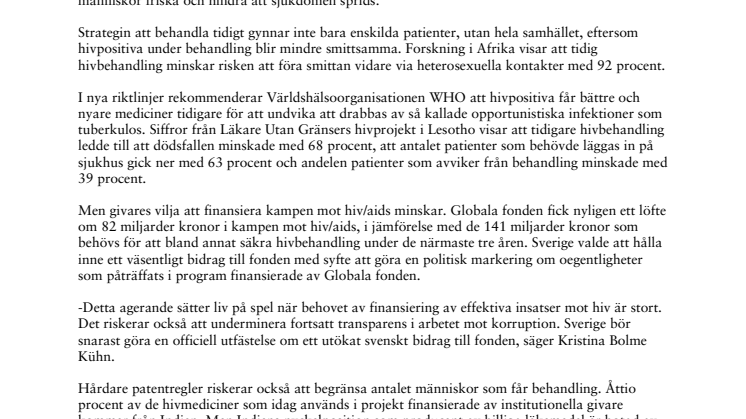 Inför Världsaidsdagen: Dubbelt bakslag i kampen mot aids