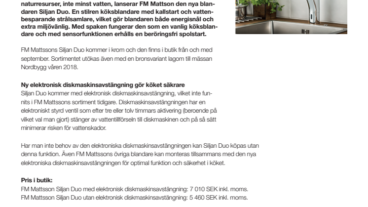Ny blandare för alla som väljer hållbart