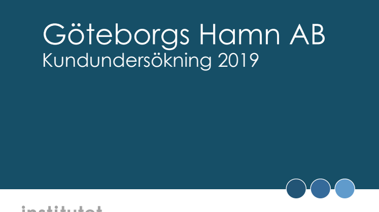 Kundundersökning - Göteborgs hamn