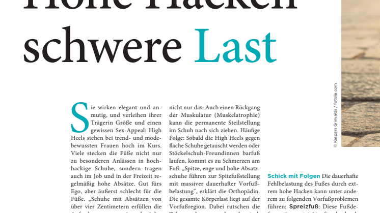 Hohe Hacken - schwere Last