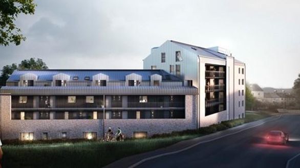 Visionsbild Svenska Hus passivhus i Bagaregården, Göteborg