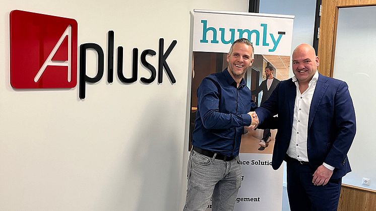 Bob Hanemaaijer, Humly, with Rutger Karelse, General Manager at AplusK