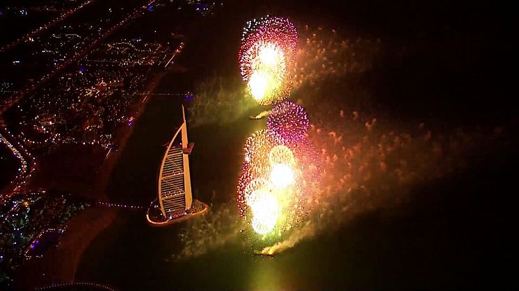 Burj Al Arab fireworks on New Years Eve 2013/14