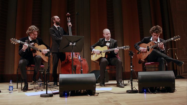 Gitarrfest för Django Reinhardt-älskare med Gustav Lundgren trio