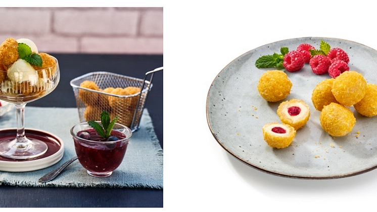 Die Cheesecake Balls Himbeere mit fruchtiger Füllung in knuspriger Panade sind eine süße Verführung; ob als warmer Snack für zwischendurch, zum Kaffee oder klassisch als Dessert.