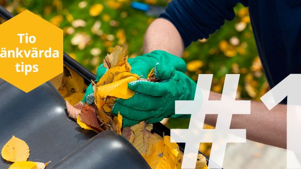 Tio tänkvärda tips – TIPS 1: Rensa hängrännorna
