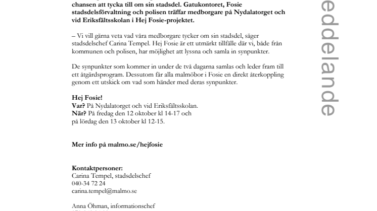 Nu tar vi pulsen på Fosie!