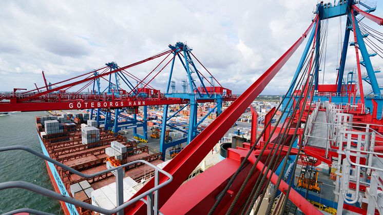 Under perioden  juli till och med september sjönk containerhanteringen i Göteborgs Hamn med 28%.