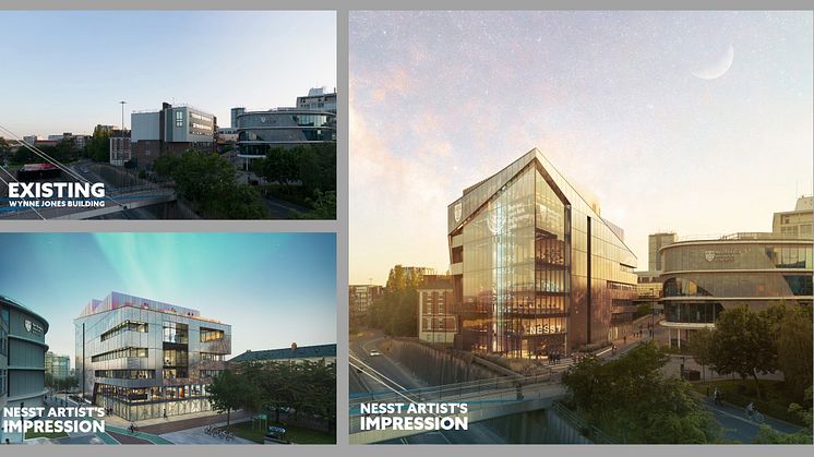Initial artist's impressions show the North East Space Skills and Technology Centre on Northumbria University's Newcastle city campus