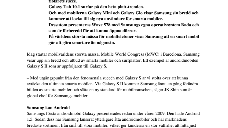 Samsung med bred smart mobil satsning