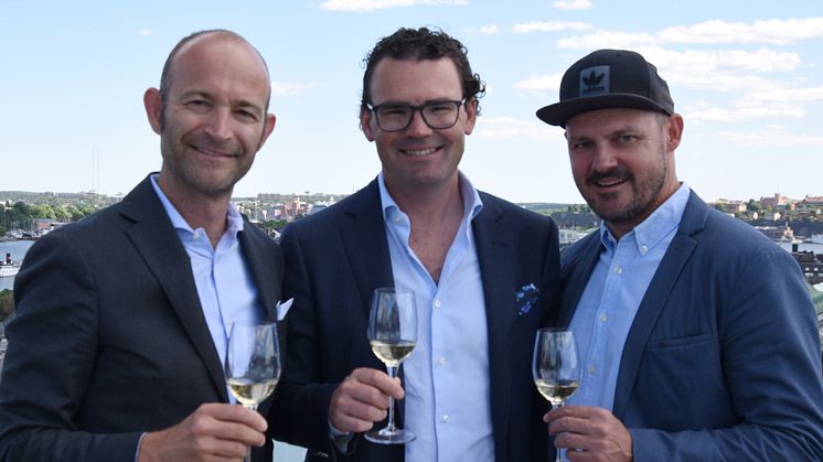 Christian Di Luca (CEO Di Luca & Di Luca), Alex Tengvall (CEO Winefinder), Thomas Holstein (CEO Enjoy Wine & Spirits)