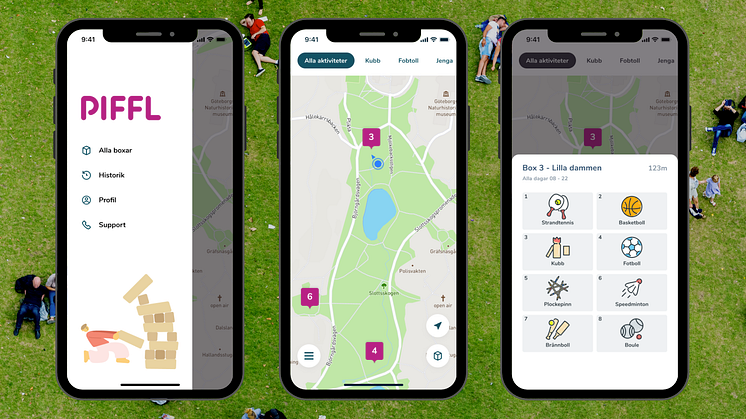 Piffl app-översikt