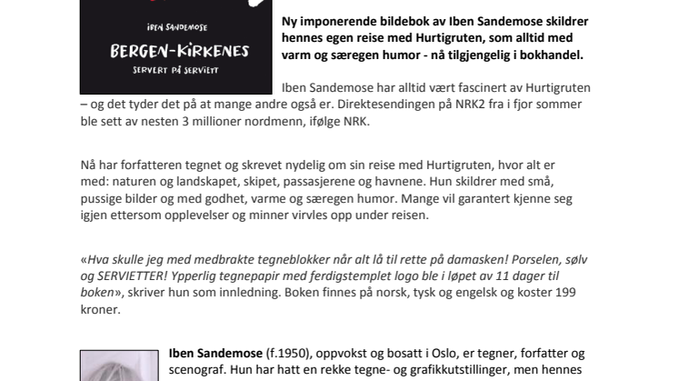 Sandemose skildrer tur med Hurtigruten