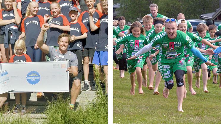 Två av mottagarna i Skidlyftet 2017, Huddinge SK Alpina och Sockertoppen