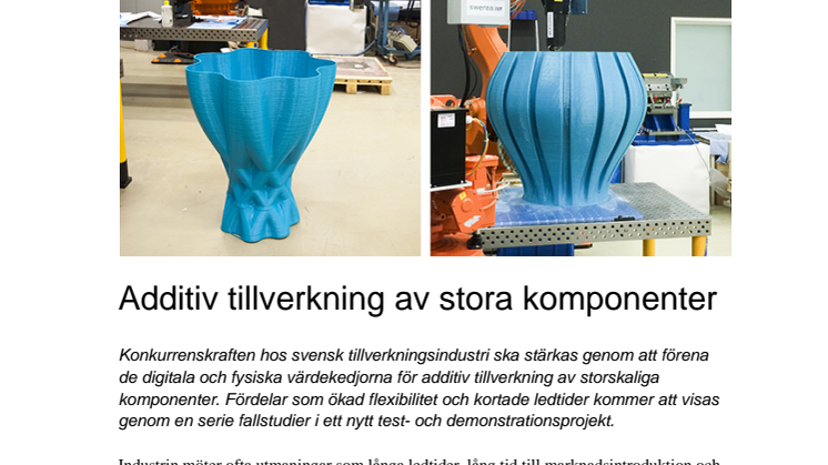 Additiv tillverkning av stora komponenter
