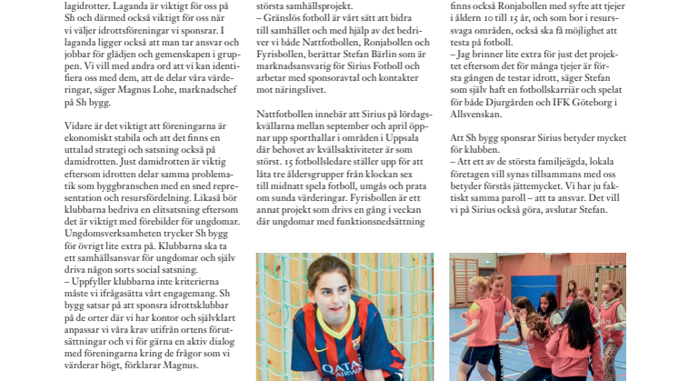 Artikel ur Sh byggs interntidning Som hemma