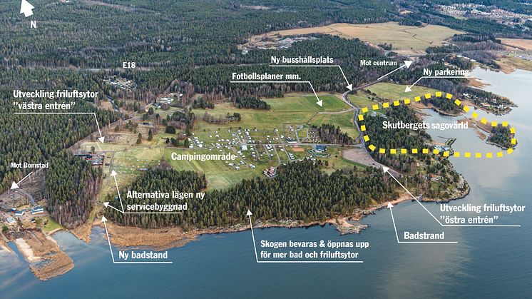 Flygbild över Skutberget