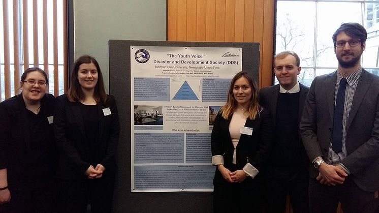 Northumbria students return from UK disaster research conference