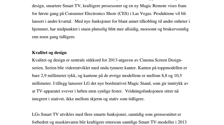 NY DESIGN-TV FRA LG: MIDTPUNKTET I STUEN BLIR SMARTERE OG LEKRERE ENN NOENSINNE