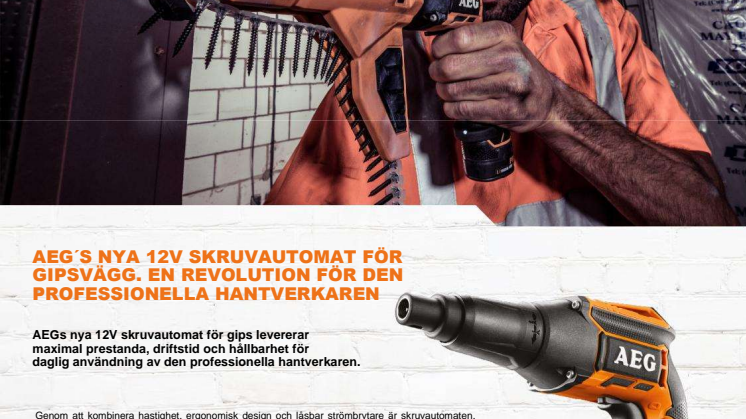 AEG´S NYA 12V SKRUVAUTOMAT - EN REVOLUTION
