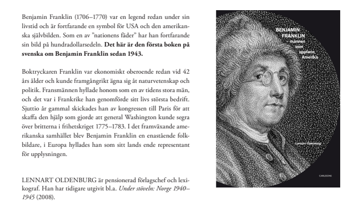 Benjamin Franklin - mannen som uppfann Amerika