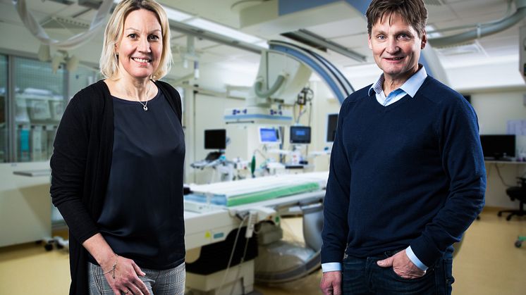 Nina Sundström och Per Hallberg vid MT-FoU menar att AI och maskininlärning är viktigt i framtiden för många delar av hälso- och sjukvården. Foto: Klas Sjöberg