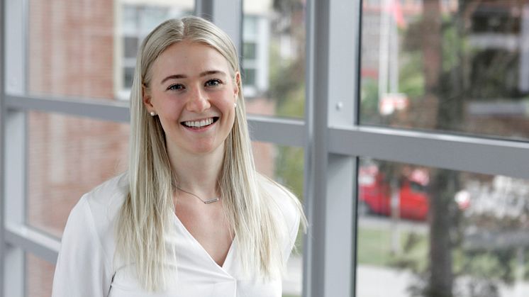Paulina Samuelsson möter i sin roll som ordförande för studentkåren många olika studentgrupper.